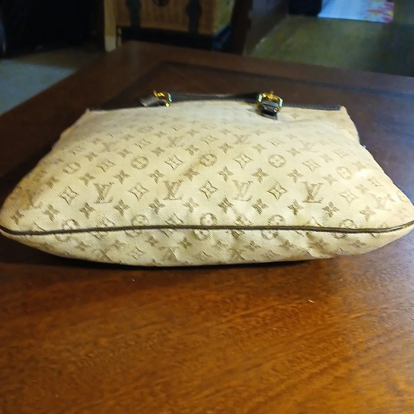 AUTHENTIC LOUIS VUITTON MONOGRAM CANVAS LEATHER BROWN AND TAN BAG - Picture 5 of 16